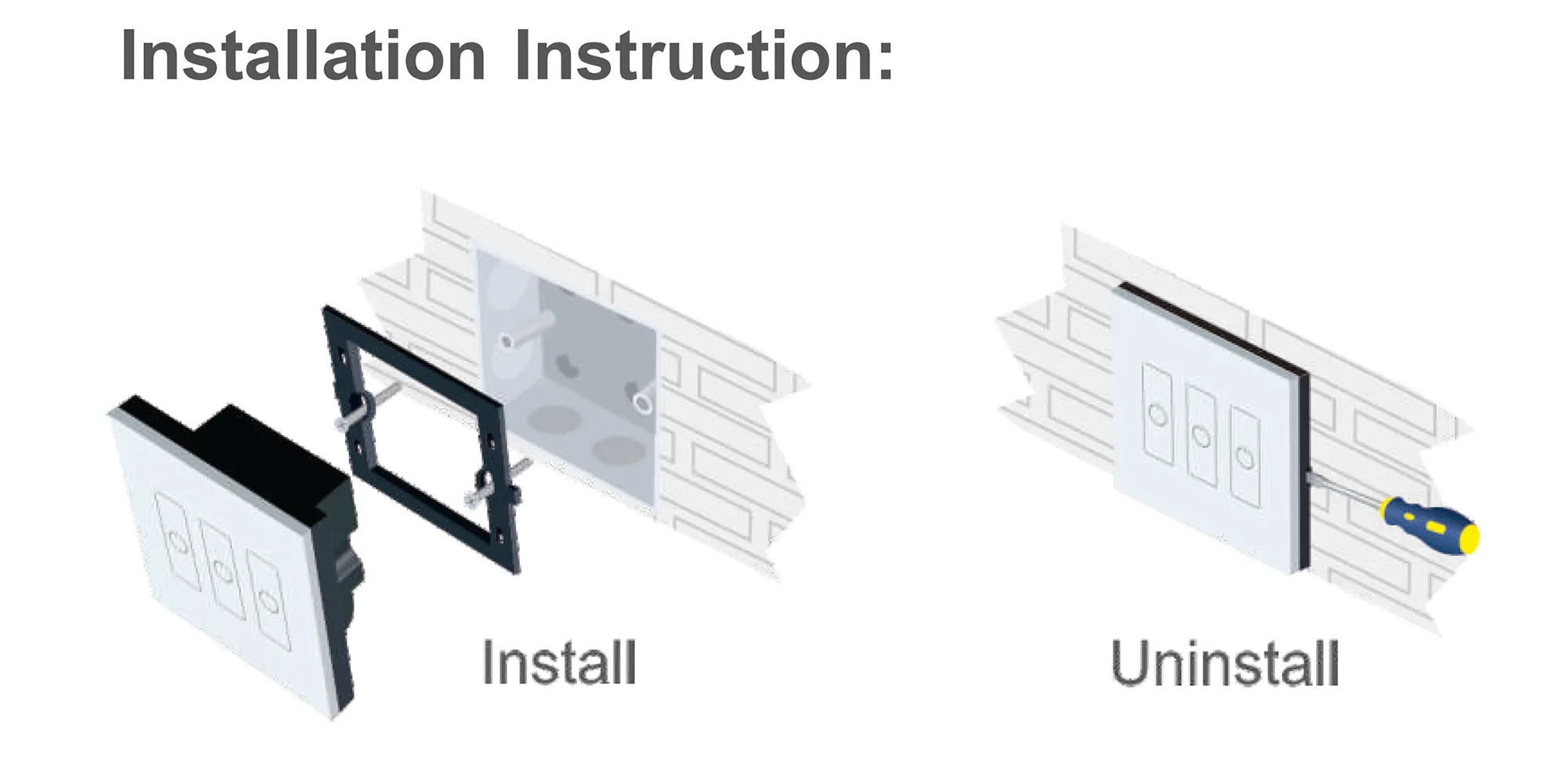 DALI Touch Panel, 3 Chanel control, Scene, Group, Unicast, Broadcast mode. Output signal: DALI, IP20. EDA3  LTECH Touch Panel